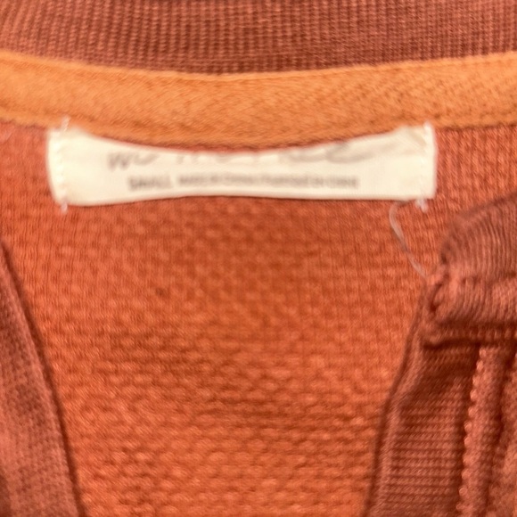 Women's Long Sleeve Henley Top - Brown - Picture 4 of 4